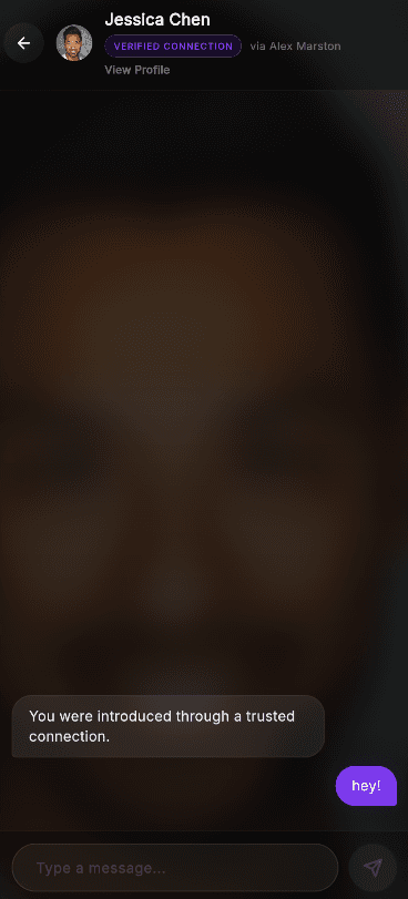 Open a verified connection